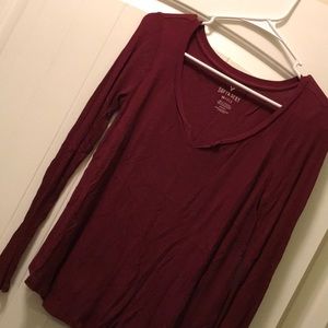 Maroon top!